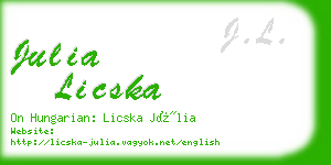 julia licska business card